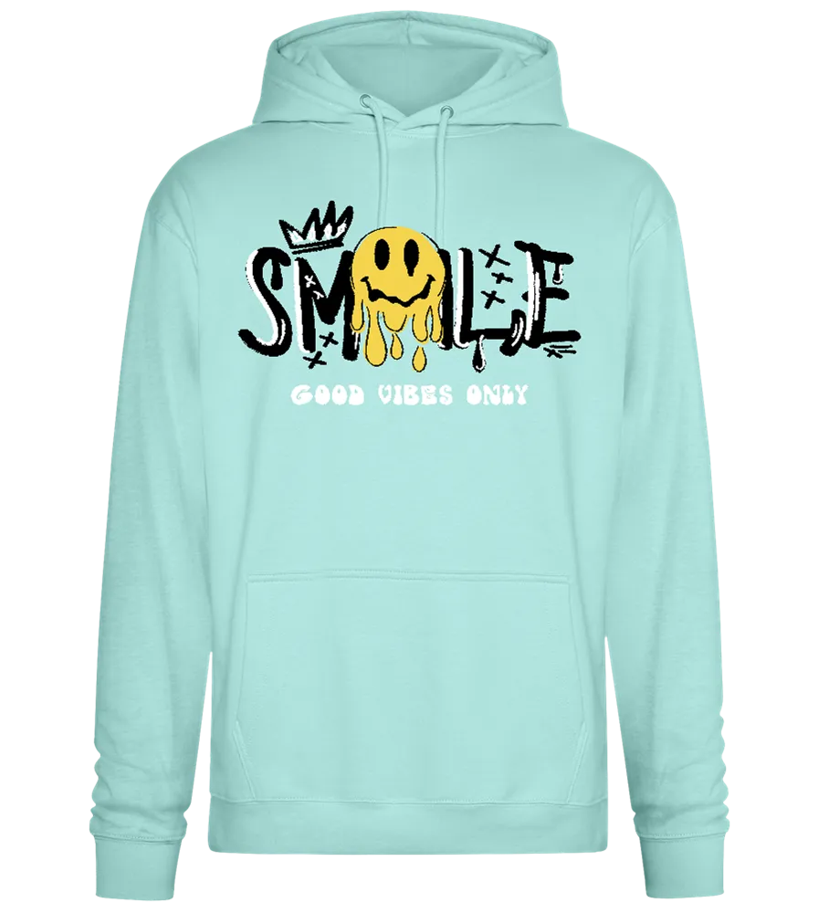 Dripping Smiley Design - Premium Essential Unisex Hoodie