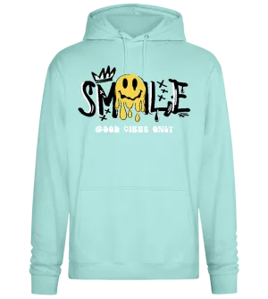 Dripping Smiley Design - Premium Essential Unisex Hoodie