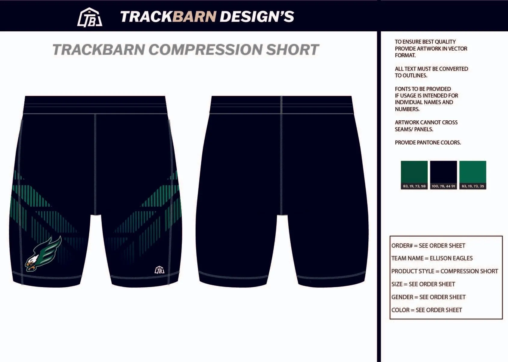 Ellison-Eagles- Mens Short Running Tight