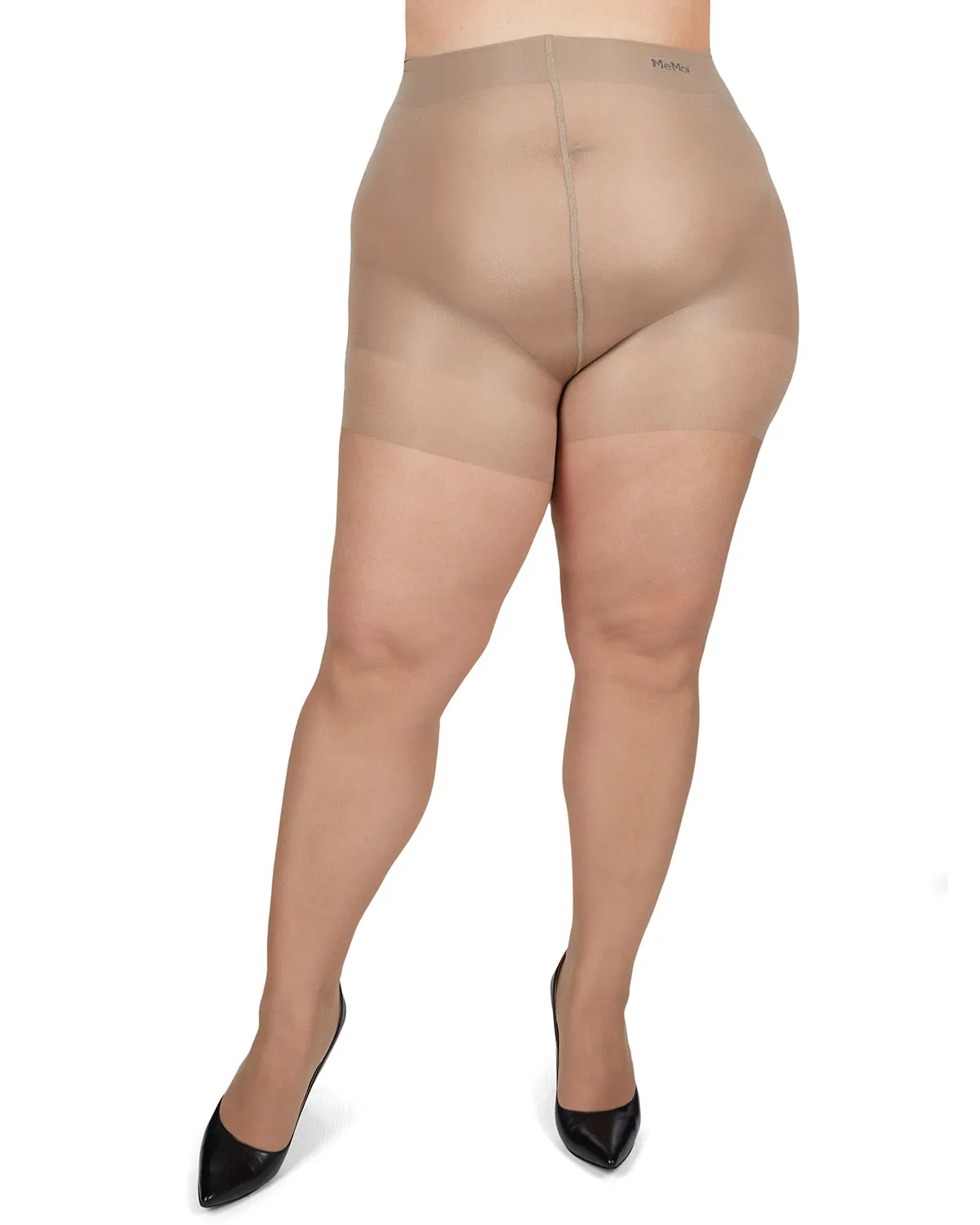 Energizing Plus Size Curvy Control Top Pantyhose