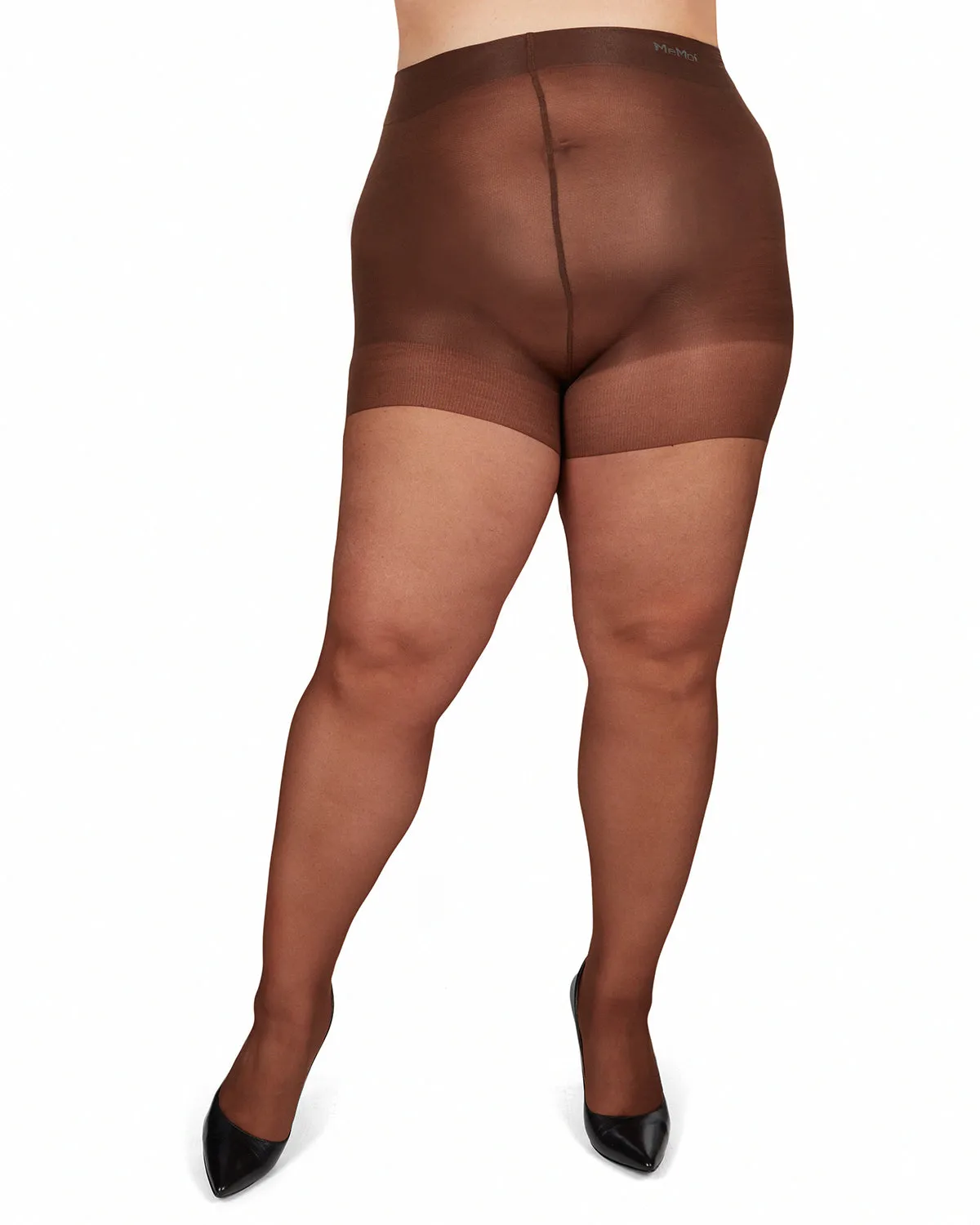 Energizing Plus Size Curvy Control Top Pantyhose