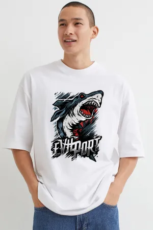 Evil Port White Over Size Tee By Squirehood