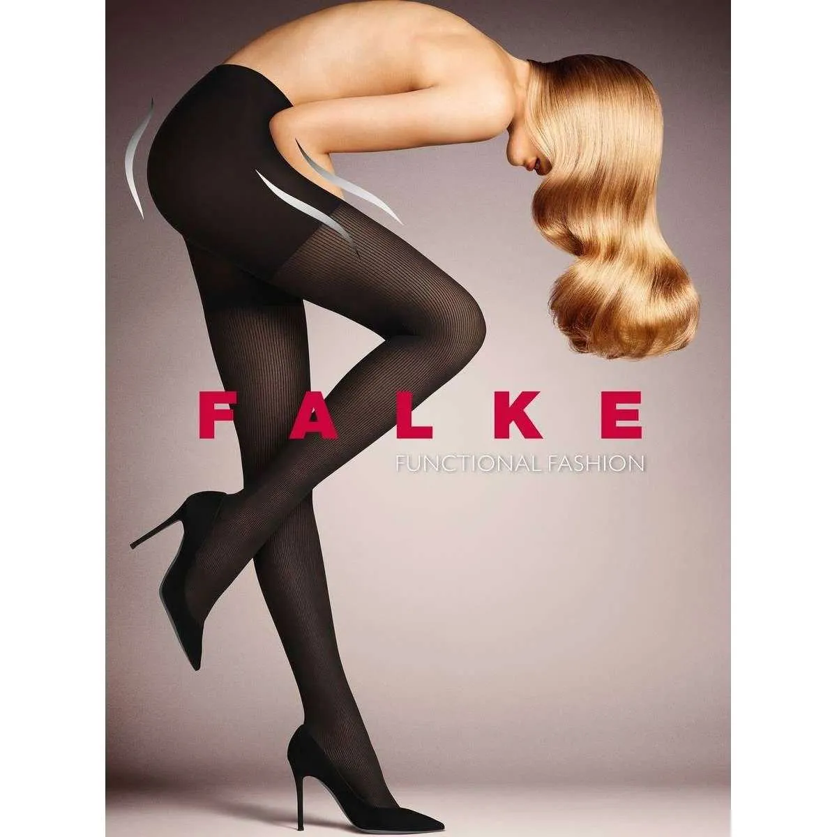 Falke Rib Shaping 50 Denier Tights - Black