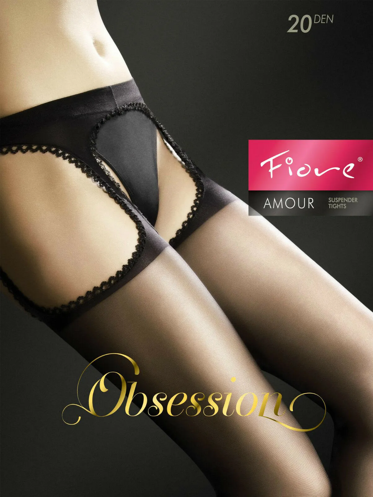 Fiore Amour Obsession Sheer Suspender Tights 20 Denier