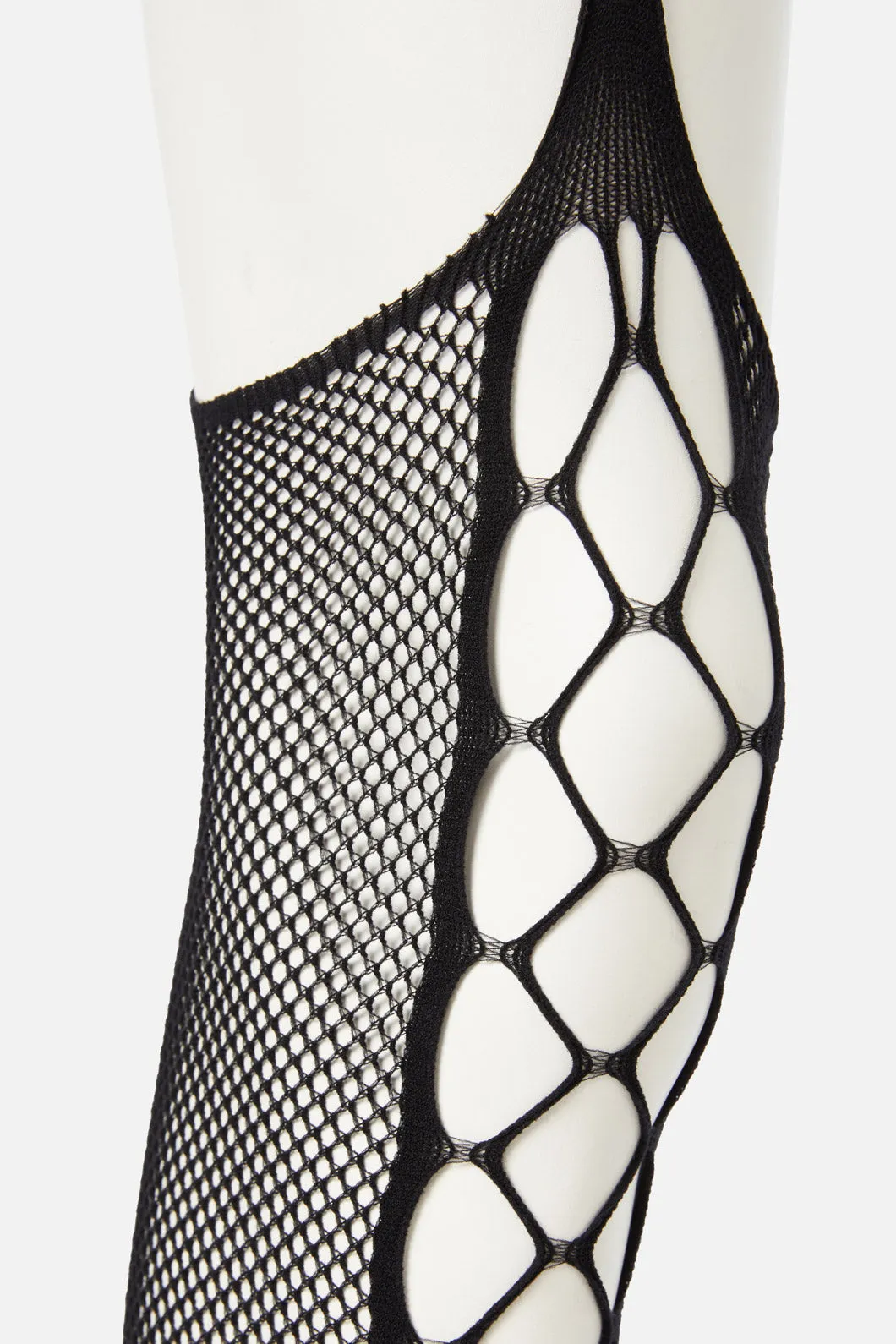 Fishnet Cut Out Suspender Tights