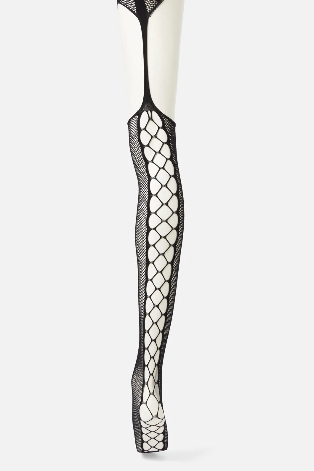 Fishnet Cut Out Suspender Tights