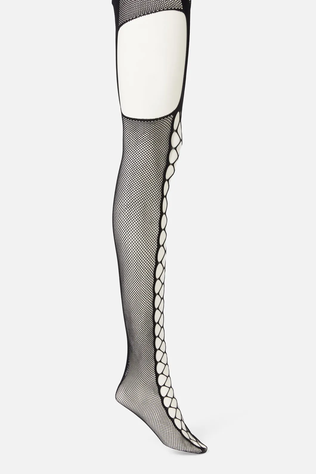 Fishnet Cut Out Suspender Tights