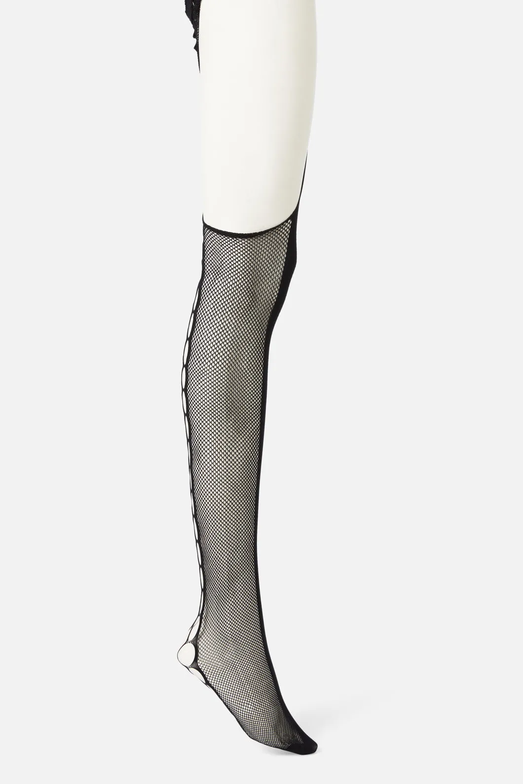 Fishnet Cut Out Suspender Tights