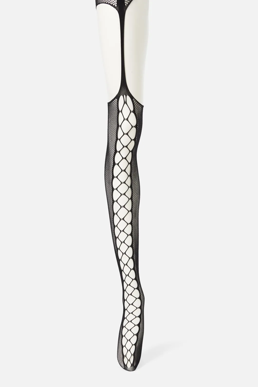 Fishnet Cut Out Suspender Tights