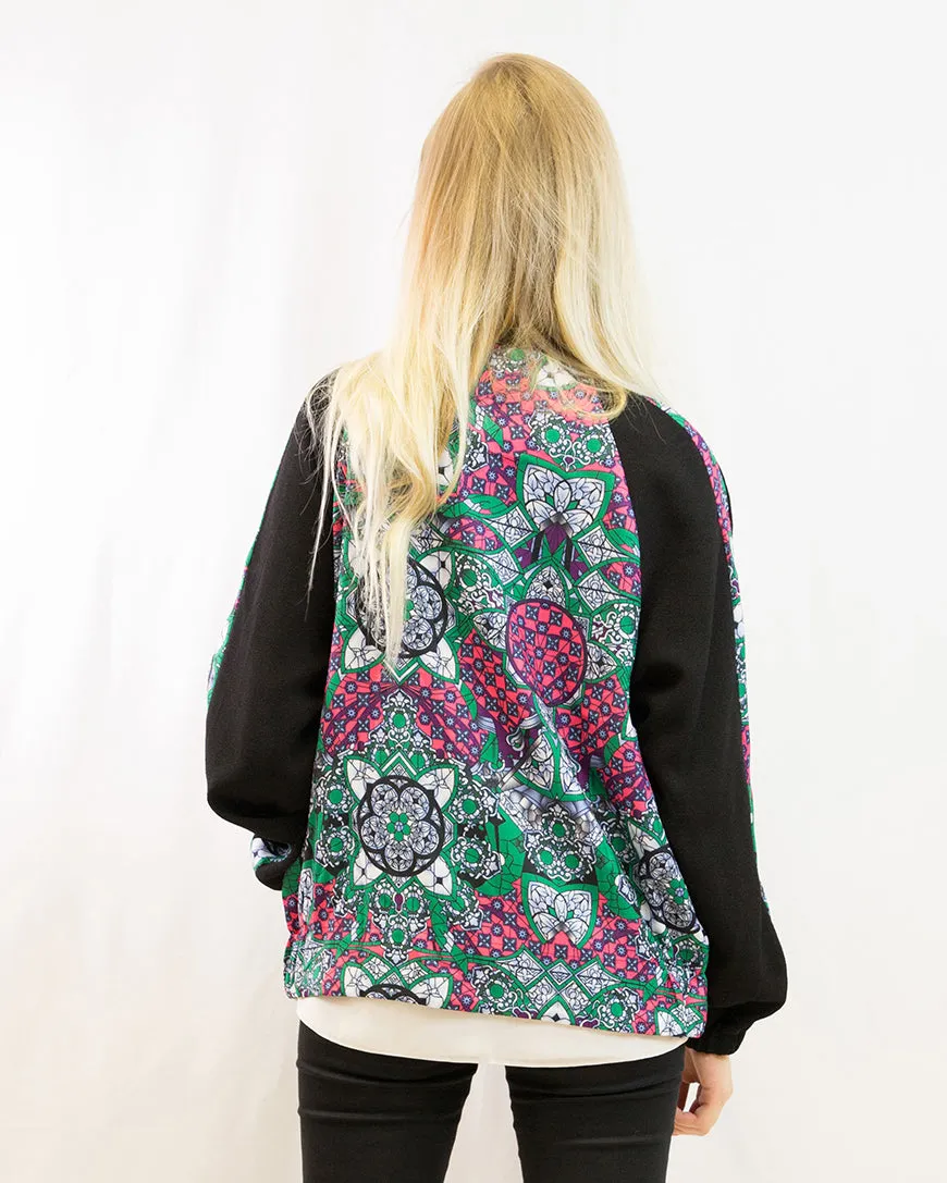 Floral Print Bomber Jacket (Paisley floral)