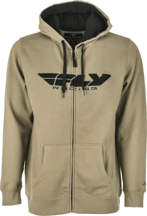 Fly Racing Fly Corporate Zip Up Hoodie Tan/Black