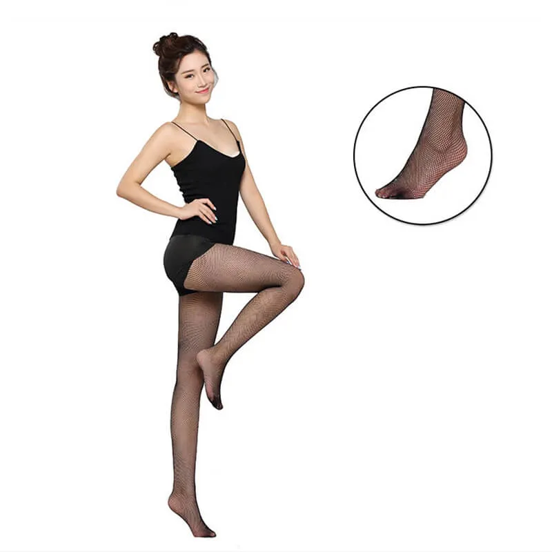 Footed Nylon Latin Dance Fishnet Tights