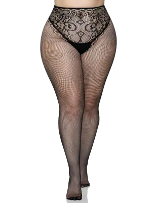 French Cut Backseam Fishnet Tights