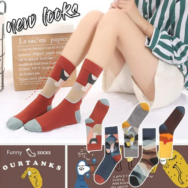 Funny Women Socks Cotton Unisex Crew Socks Women Streetwear Socks