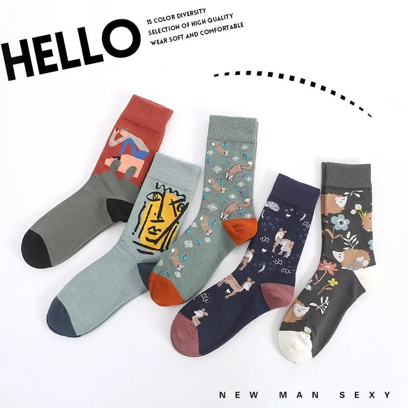 Funny Women Socks Cotton Unisex Crew Socks Women Streetwear Socks