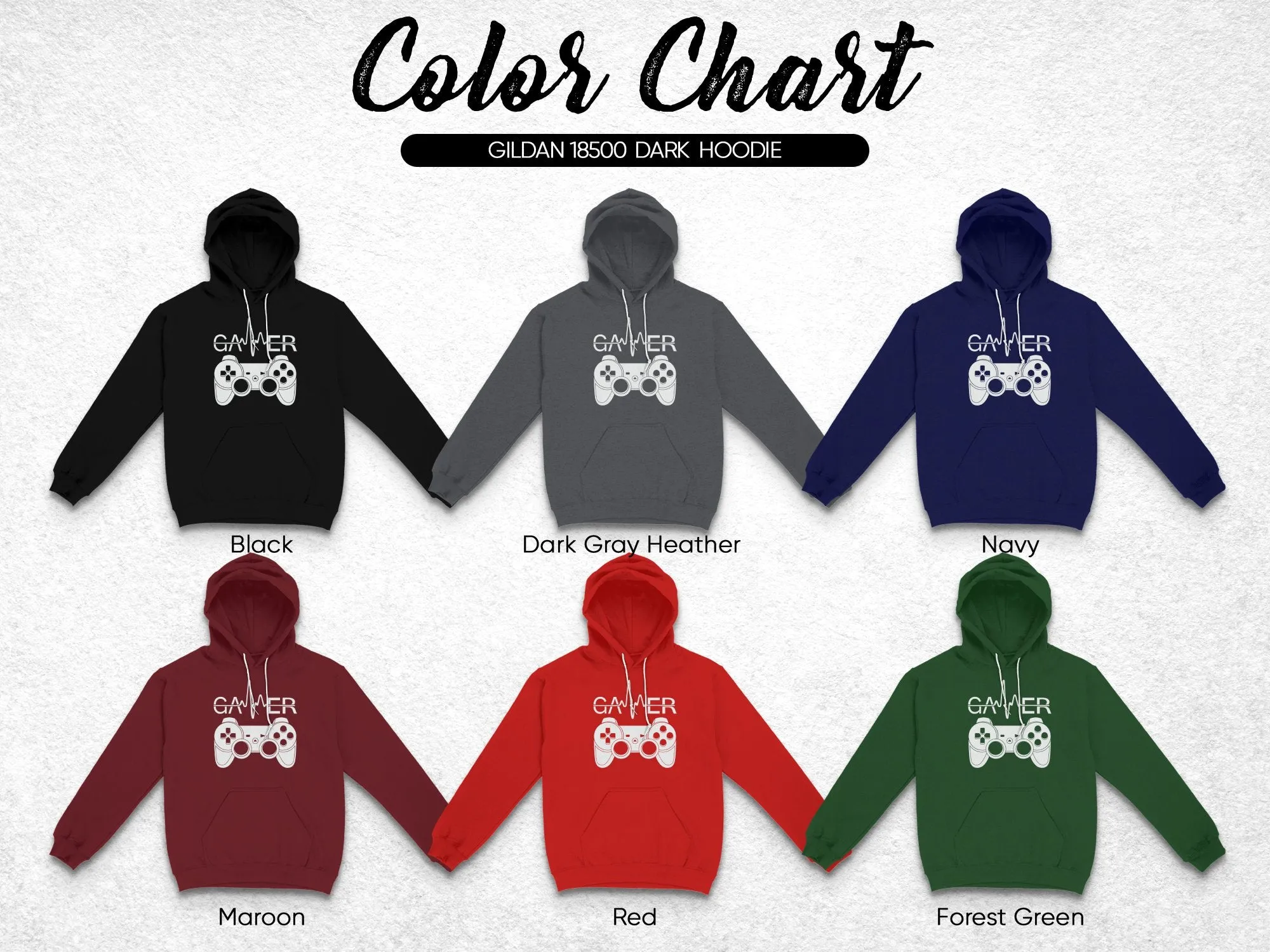 Gamer Heartbeat with Controller Design Hoodie