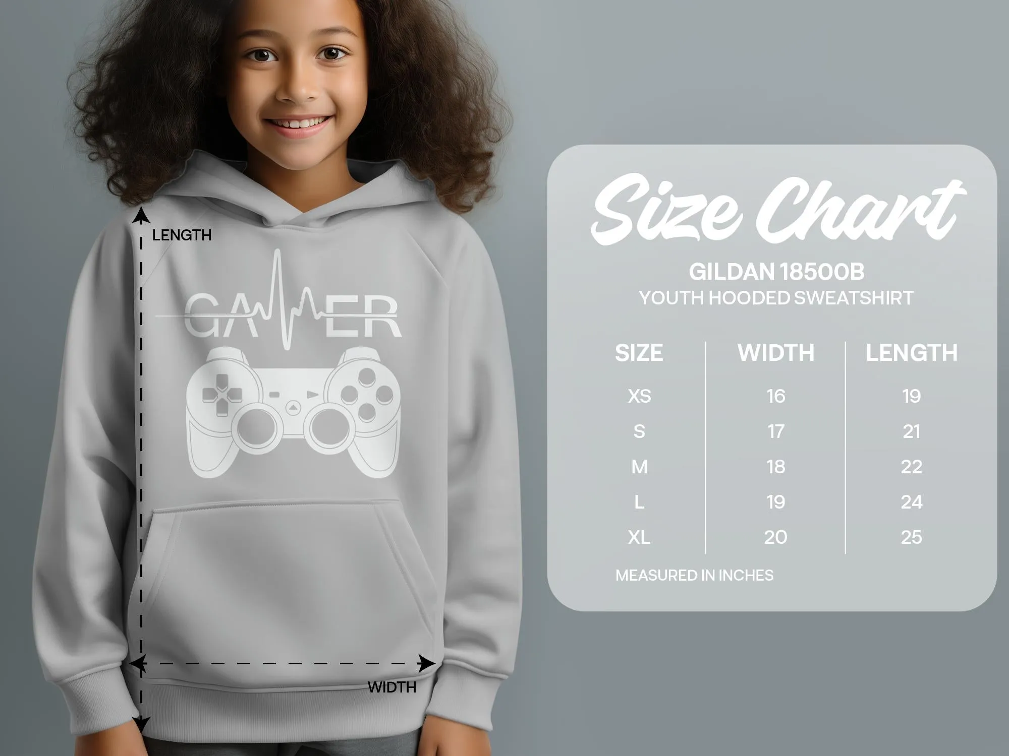 Gamer Heartbeat with Controller Design Hoodie