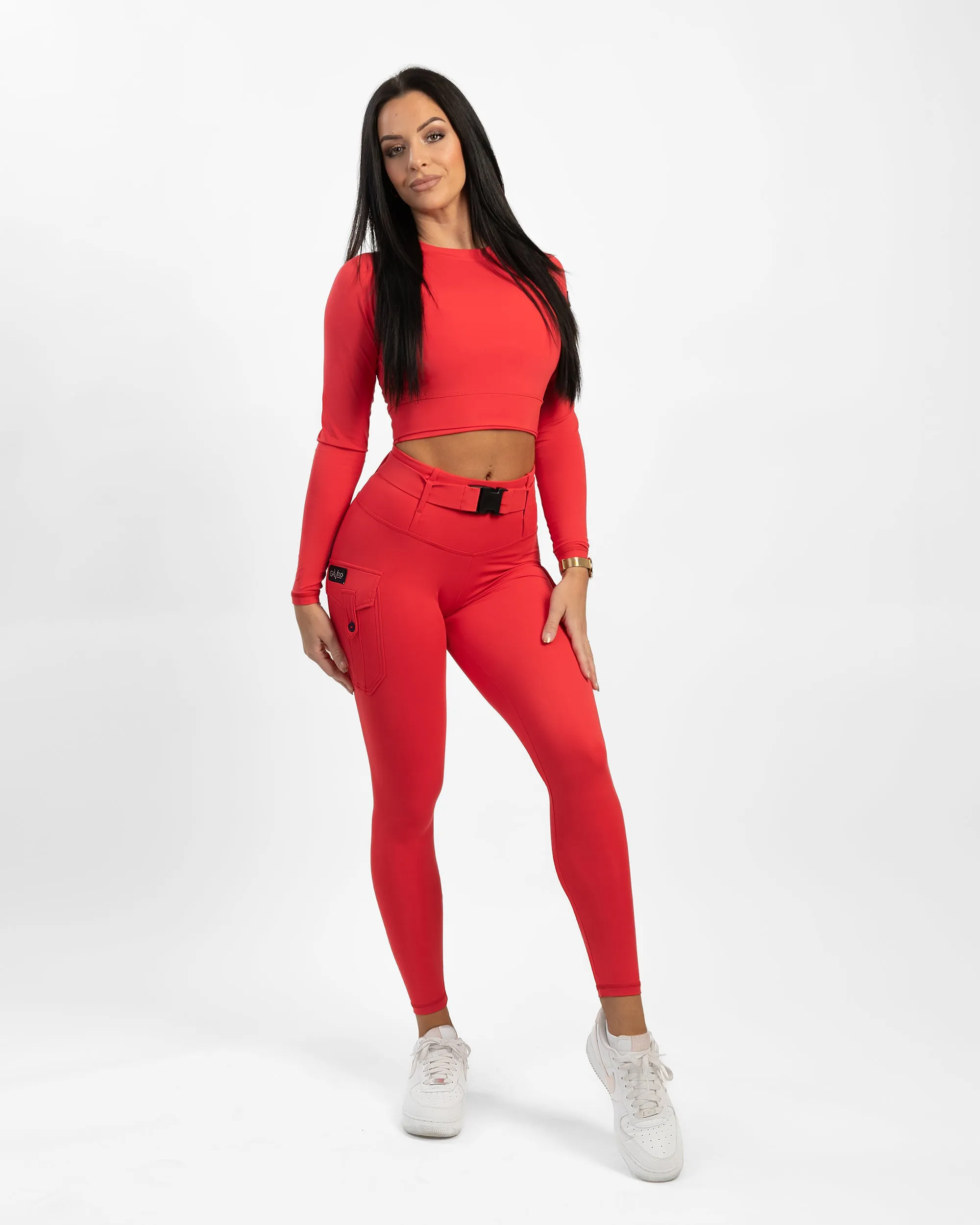 GAVELO Cargo Leggings Radical Red