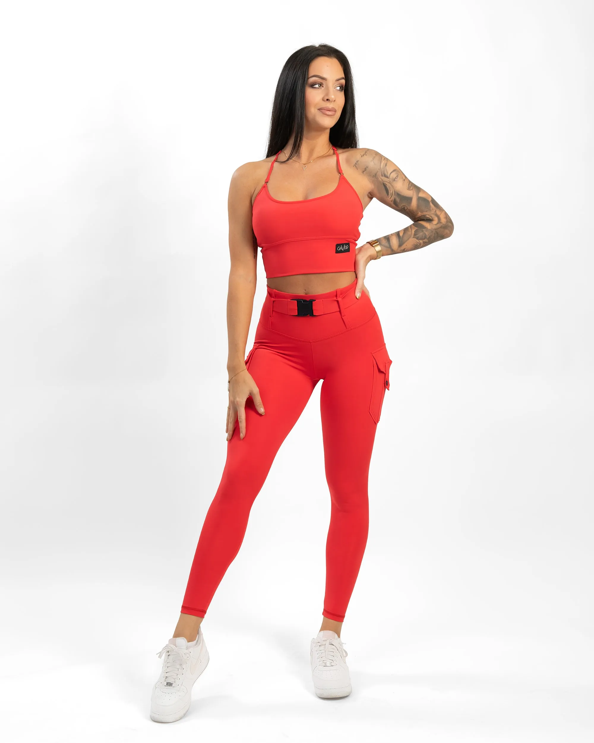 GAVELO Cargo Leggings Radical Red