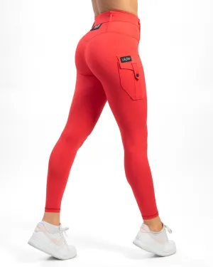 GAVELO Cargo Leggings Radical Red