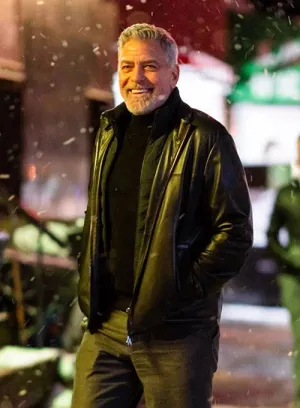 GEORGE CLOONEY LEATHER JACKET