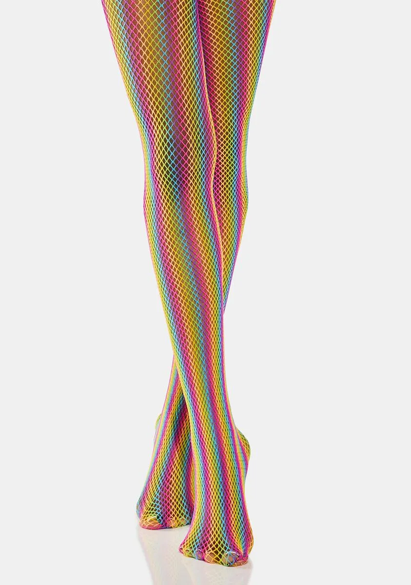 Glowin' Now N' Later Fishnet Tights