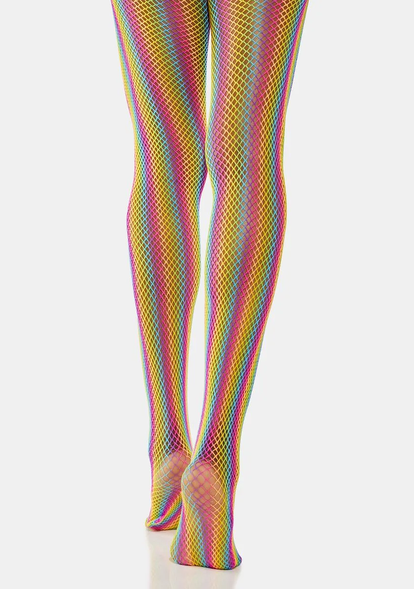 Glowin' Now N' Later Fishnet Tights