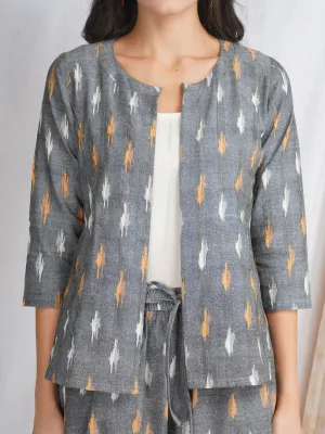 Grey Ikat Cotton Jacket