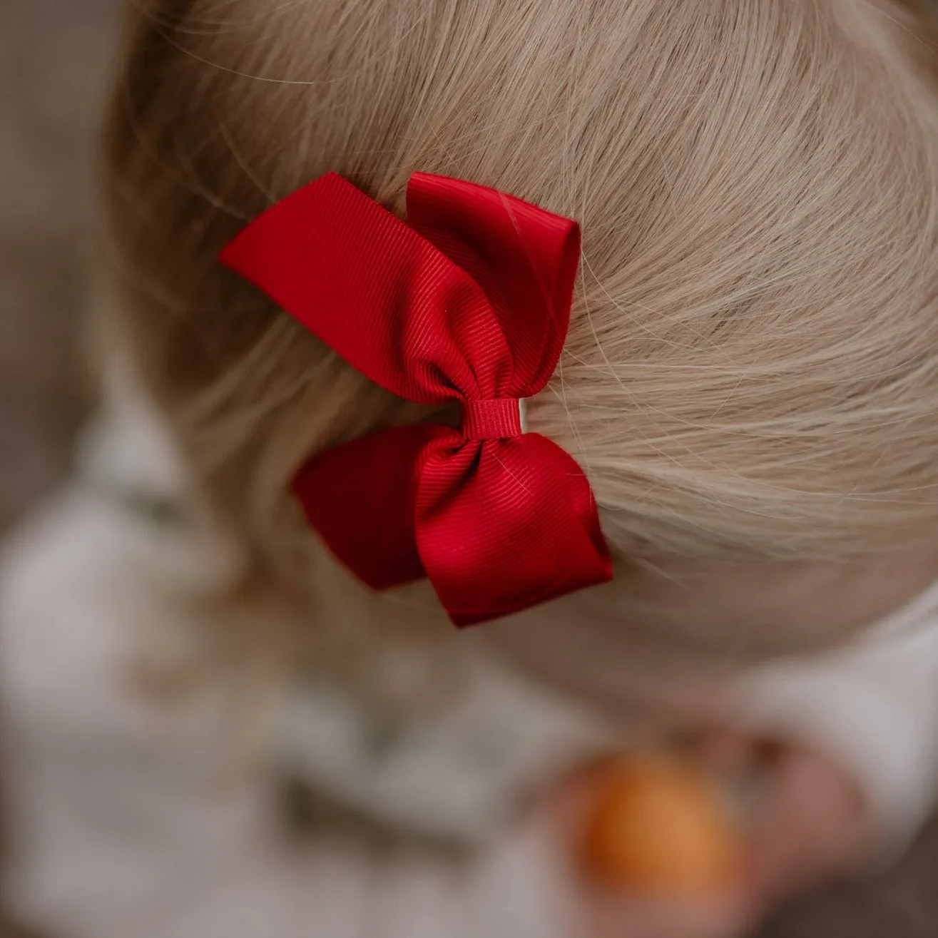 Grosgrain Hair Bow | Red