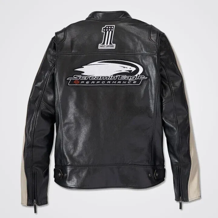 Harley-Davidson Enduro Screamin' Eagle Men’s Black Leather Jacket