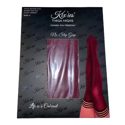 Heather Cabernet Opaque Thigh High