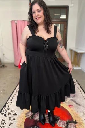 Heidi Swing Dress in Black by Wax Poetic