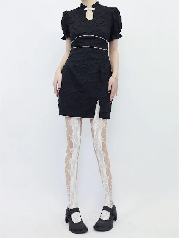 Hollow-out rose aesthetic tights