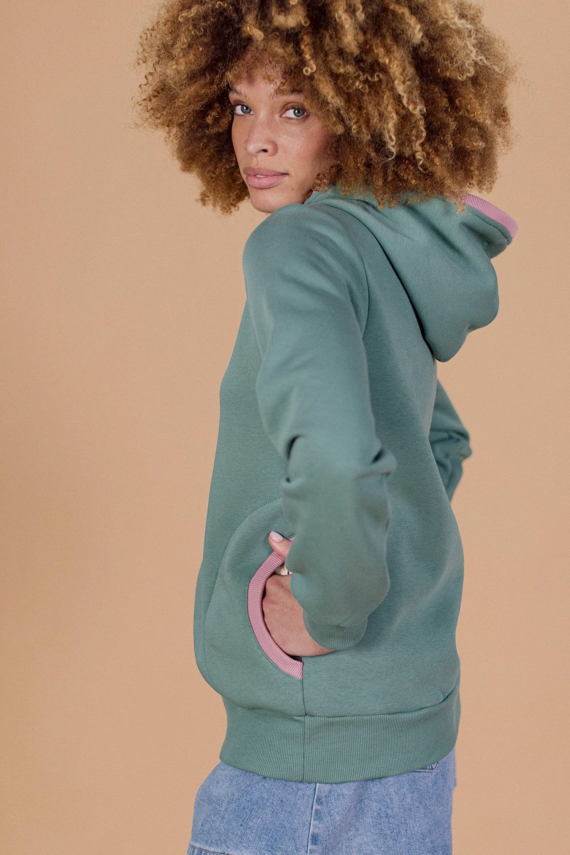 Hoodie Annemarie Mint & Pink