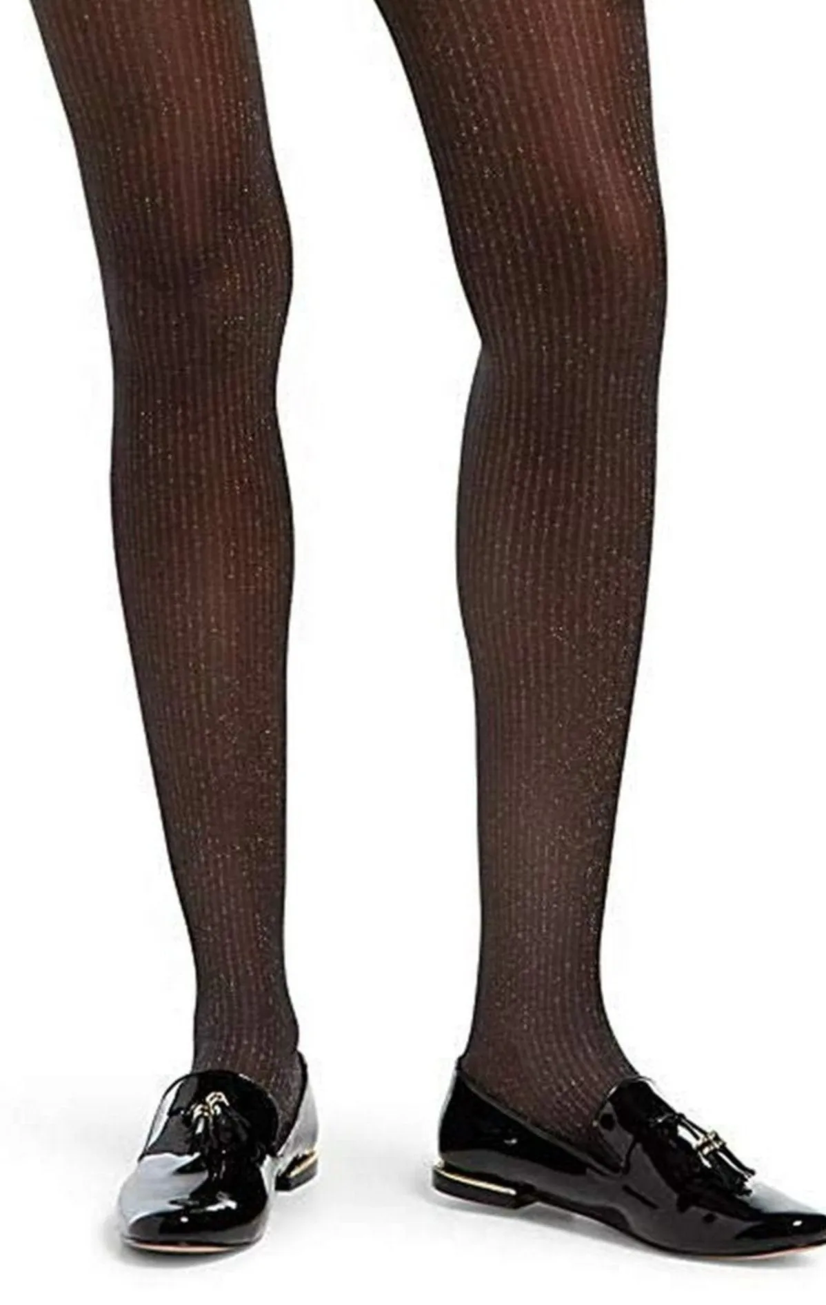 Hue Metallic Pinstripe Control Top Tights