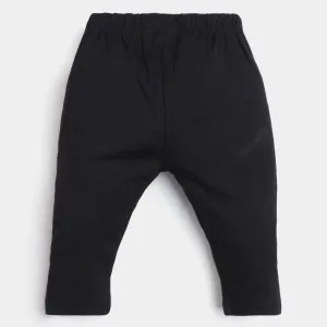 Infant Girls Lycra Basic Tights-BLACK