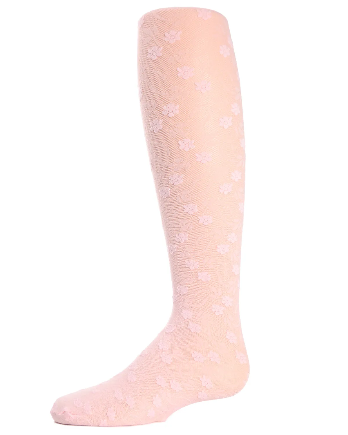 Infant Sweet Blossoms Sheer Raised Floral Print Tights