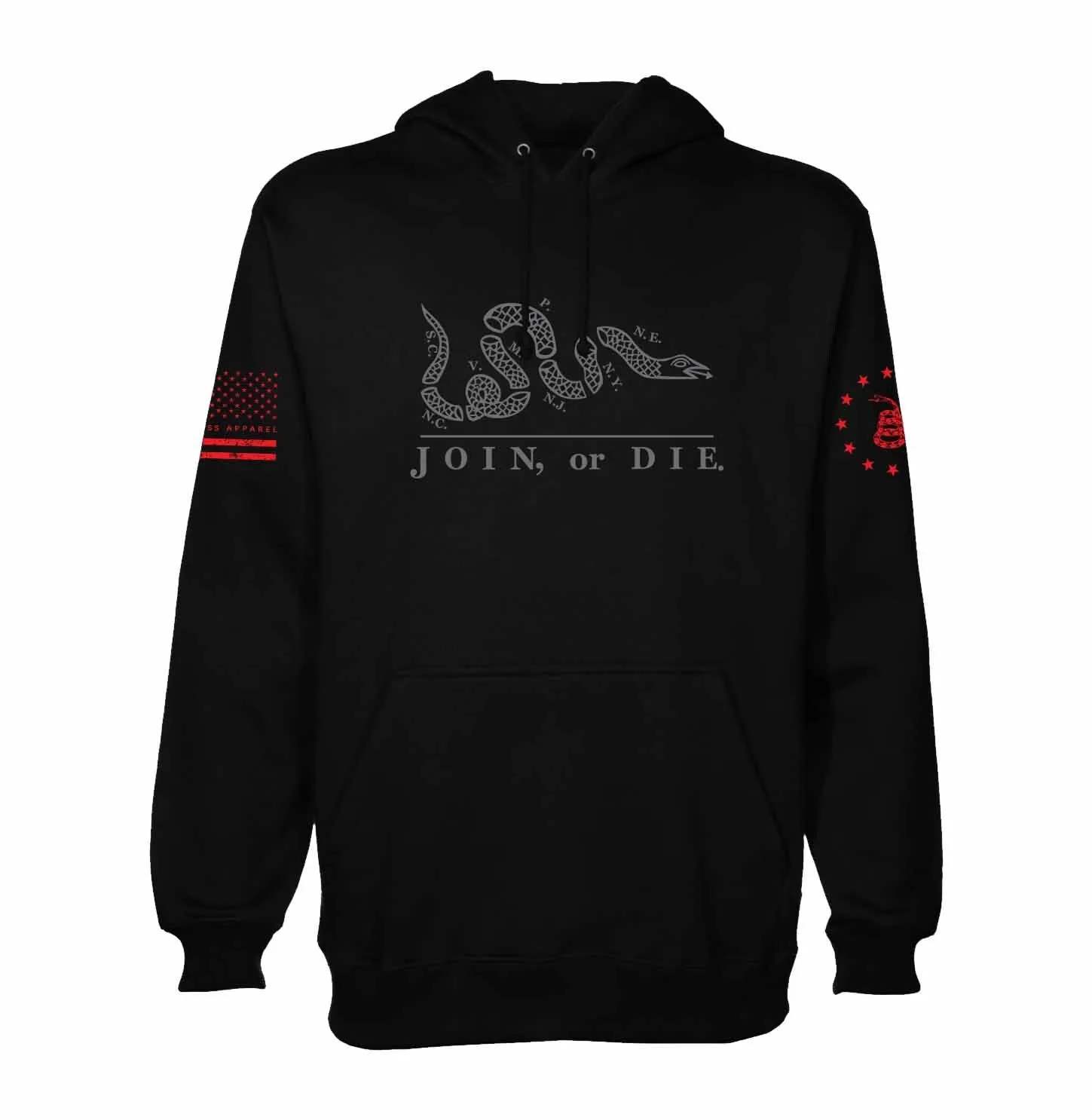 Join or Die American Flag Hoodie | 2nd amendment | Distressed Flag Hoodie | Join or Die Flag | Unisex Hoodie