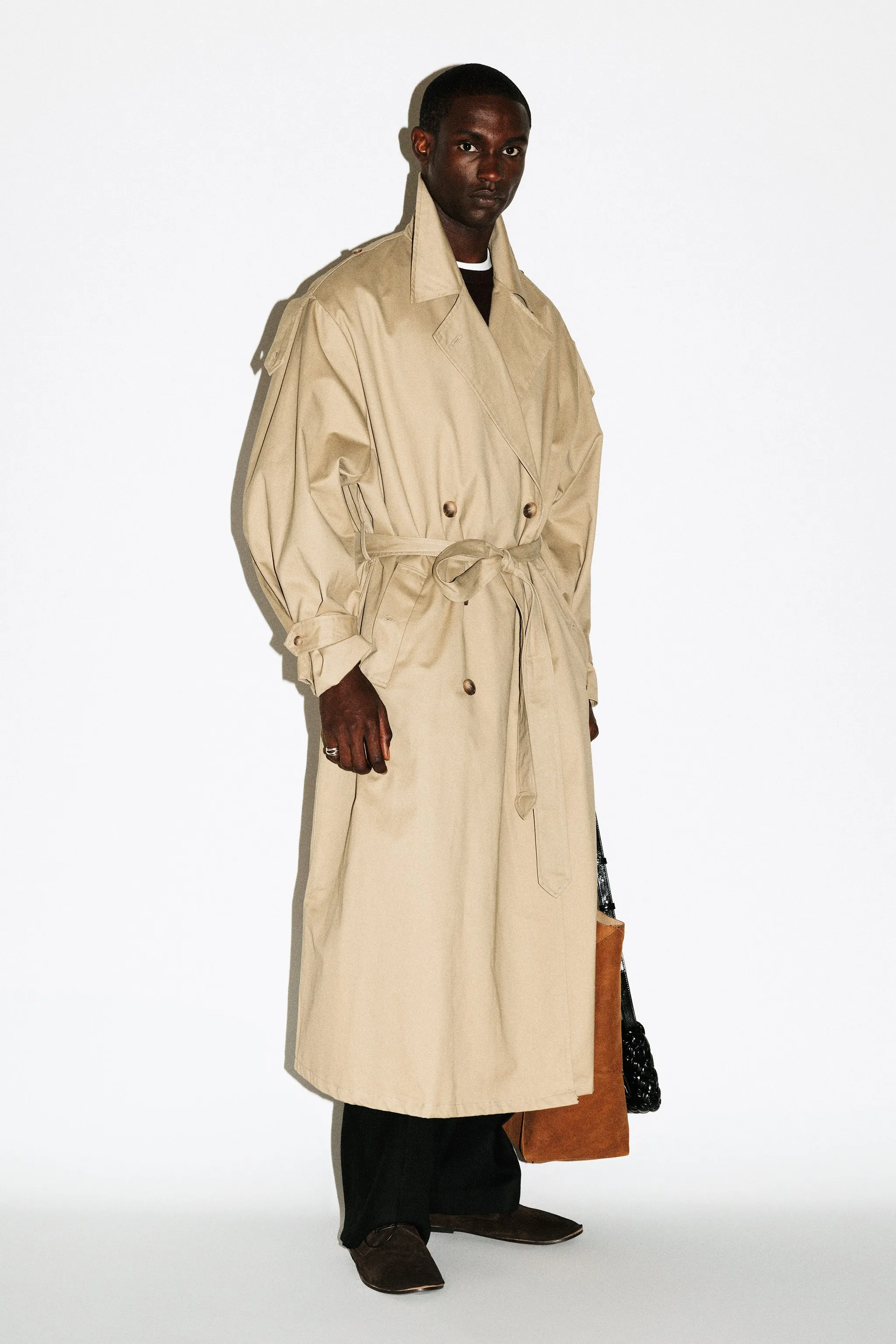 Julian Oversized Trench Coat | Washed Beige