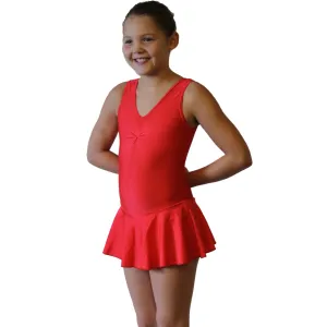 KATIE - NYLON LYCRA SLEEVELESS SKIRTED LEOTARD - BOLD COLOURS