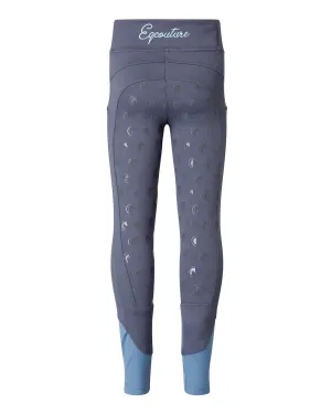 Kids / Children’s Grey Riding Leggings with Pockets - URBAN SLATE