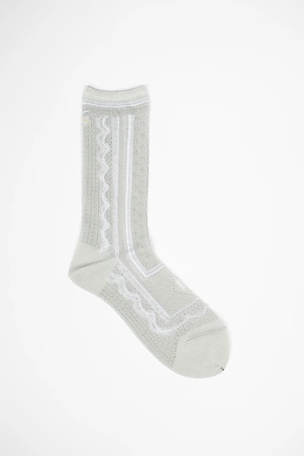 KT-161A Lace Baller Socks Silver