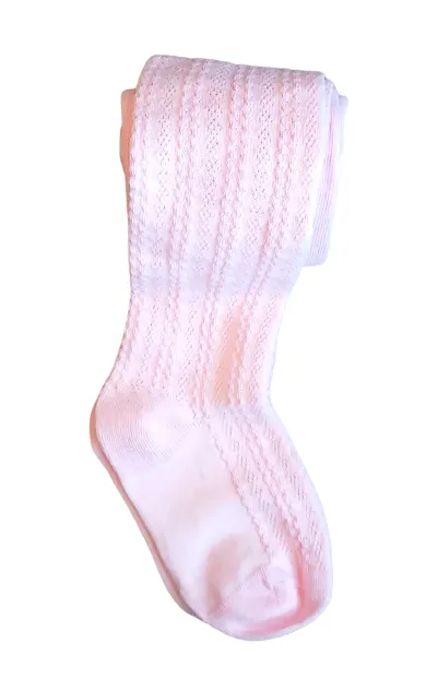 Light Pink Ribbed Tights