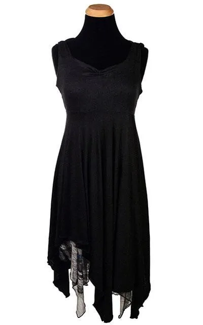 Lilium Dress, Reversible - Lovely Lace in Blue with Abyss Jersey Knit (Only One Small Left)