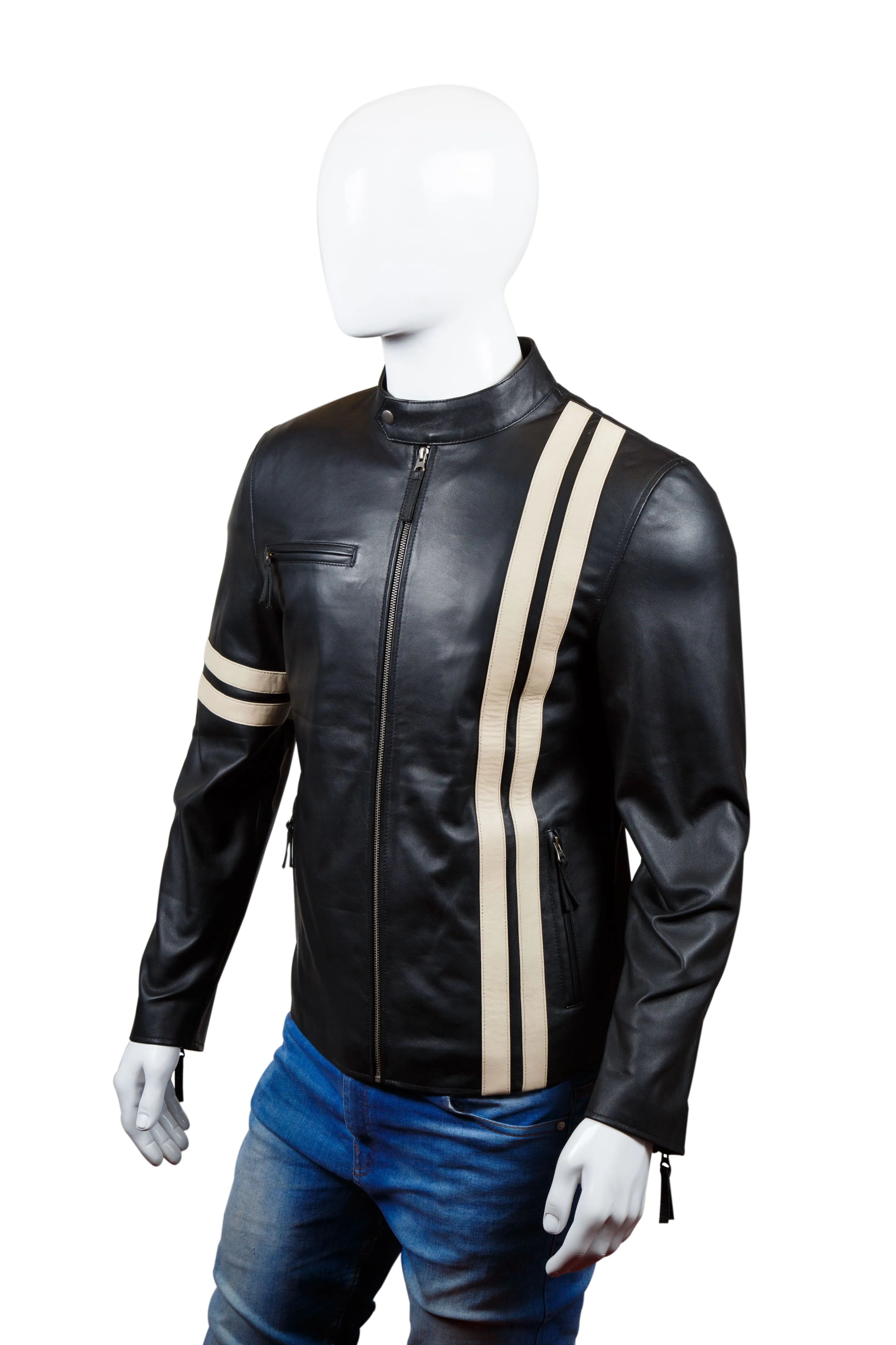 Mens Biker Leather Jacket