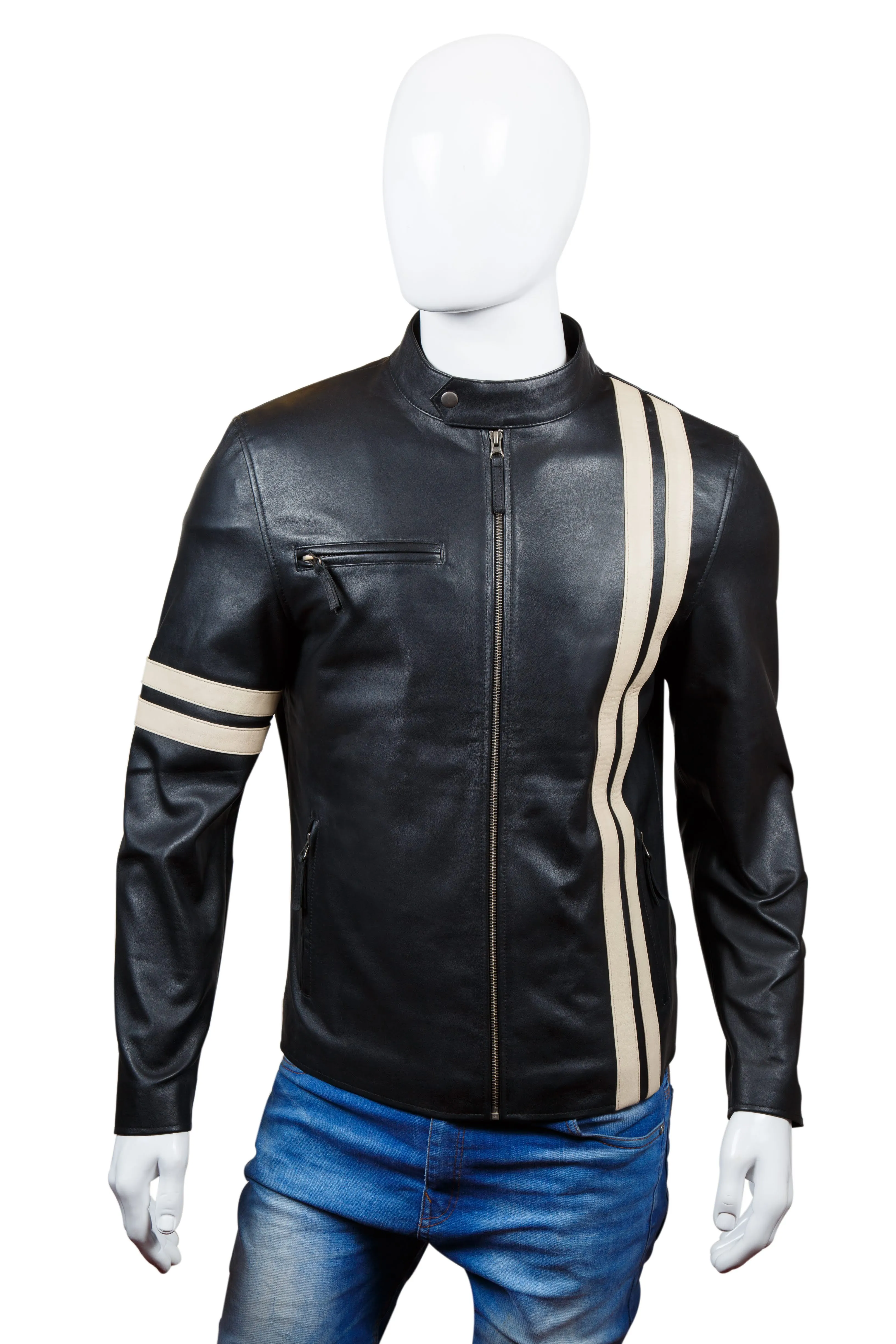 Mens Biker Leather Jacket