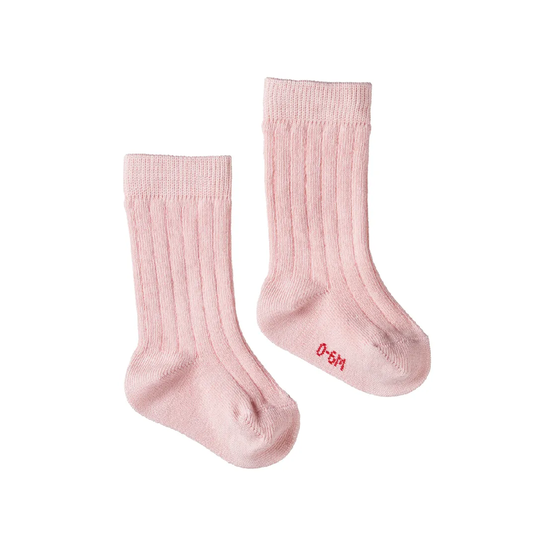 NATURE BABY - ORGANIC COTTON RIBBED SOCKS: ROSE BUD