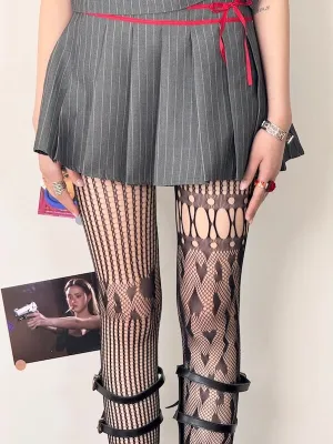 Niche asymmetric heart tights