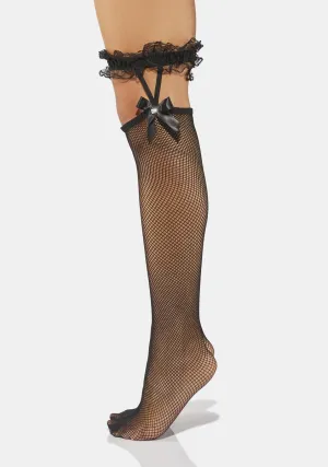 Night You Look Divine Fishnet Thigh Highs