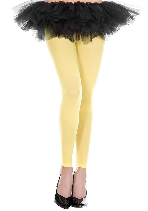 Opaque Footless [Yellow] | LEGGINGS